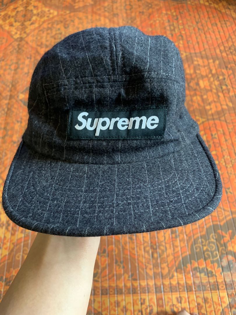 Supreme pinstripe hat Clearance