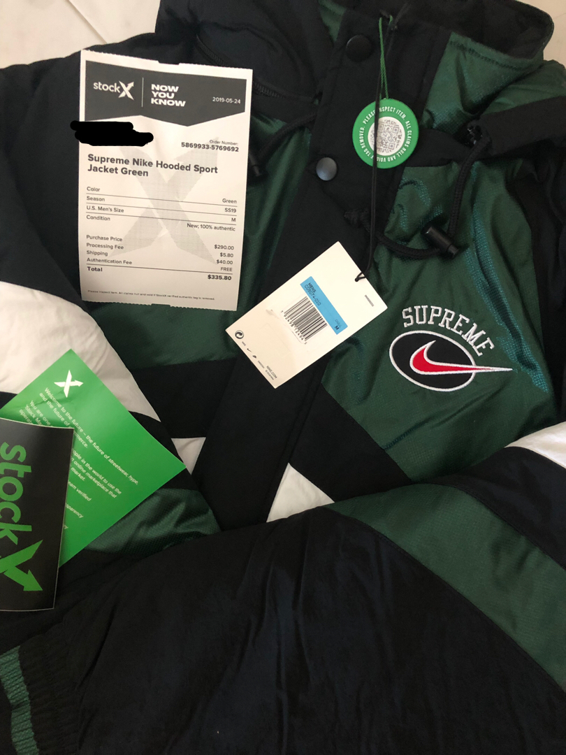 Supreme Nike Jacket green Size M