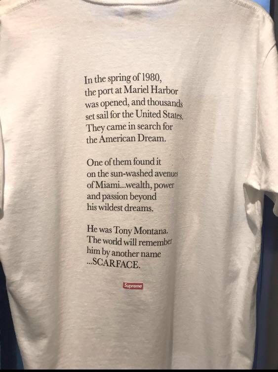 Supreme scarface split tee white outlet