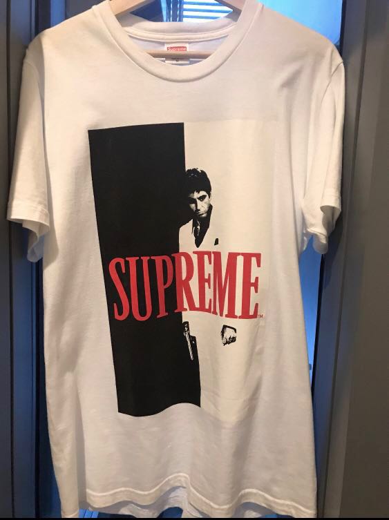 Supreme scarface split tee on sale white