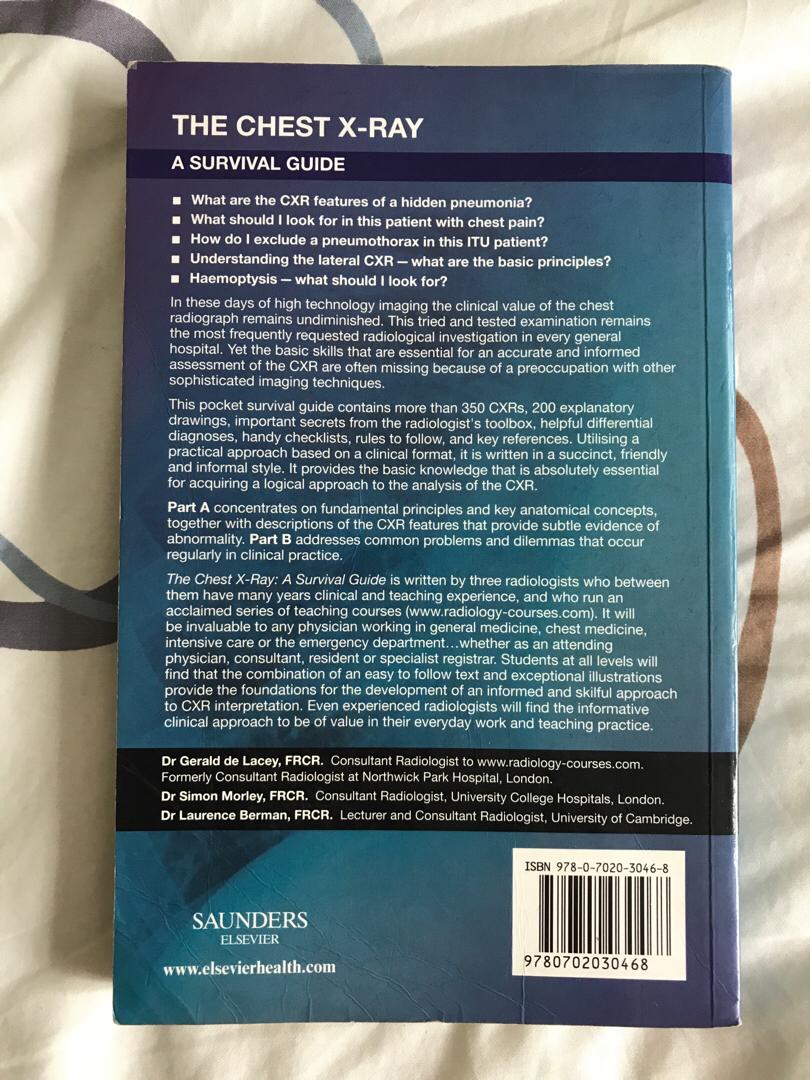 The Chest X Ray A Survival Guide By Gerald De Lacey Simon