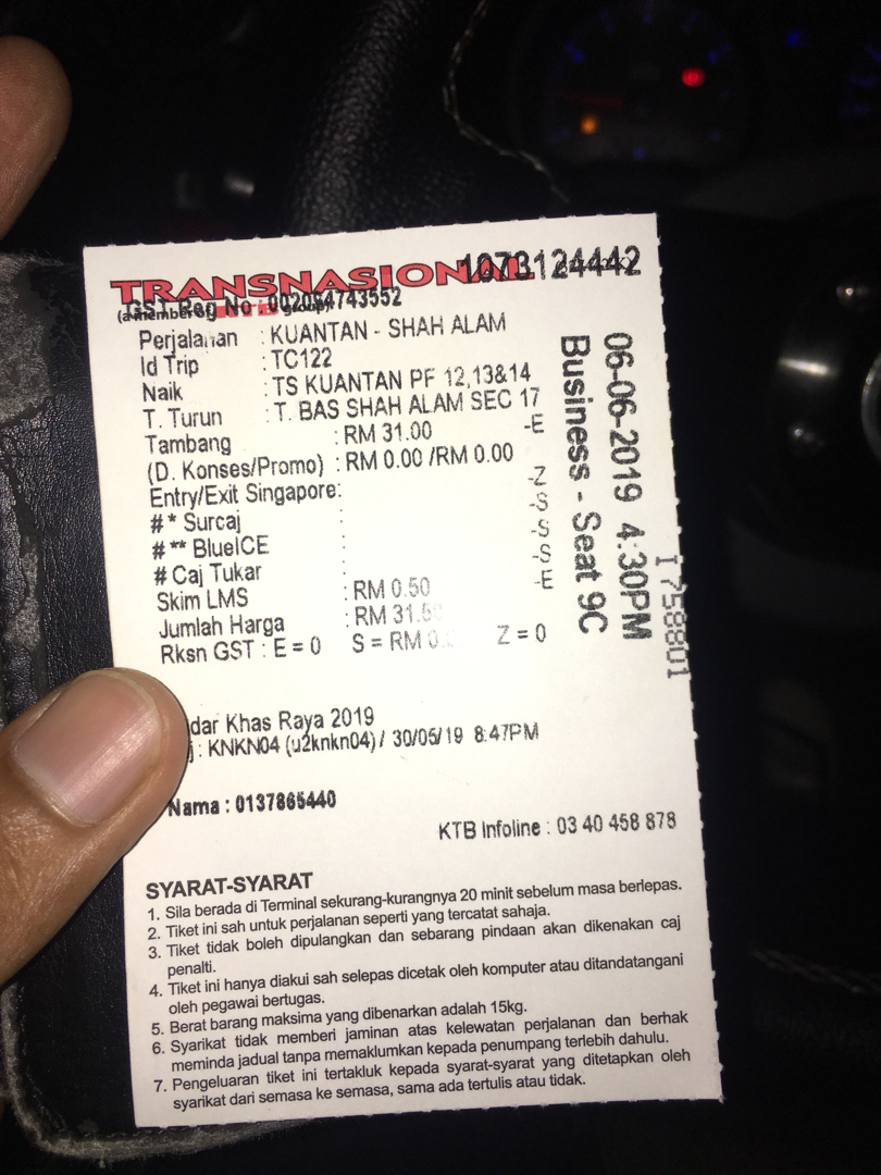 Tiket Bas Kuantan Shah Alam Tickets Vouchers Event Tickets On Carousell