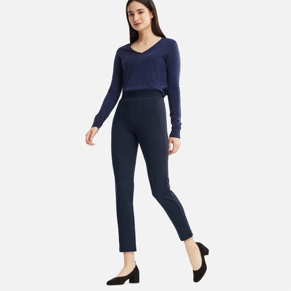 women ponte slim pants