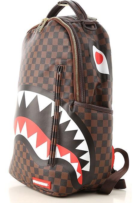 100% authentic,Sprayground LV design limited edition leather backpack