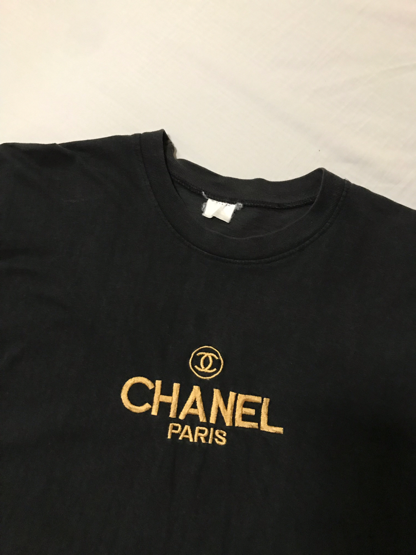 Vintage Chanel Paris TShirt Size M fits more like a  Depop