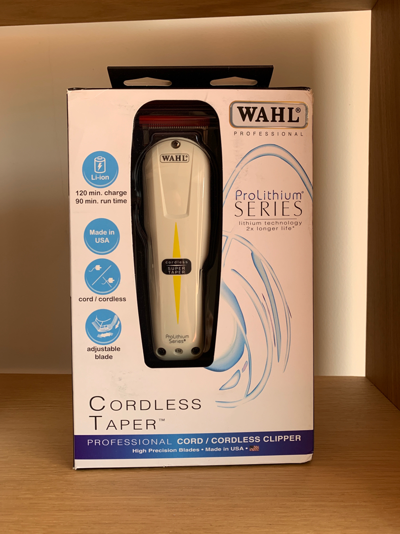 wahl professional prolithium series cordless super taper hair clippers