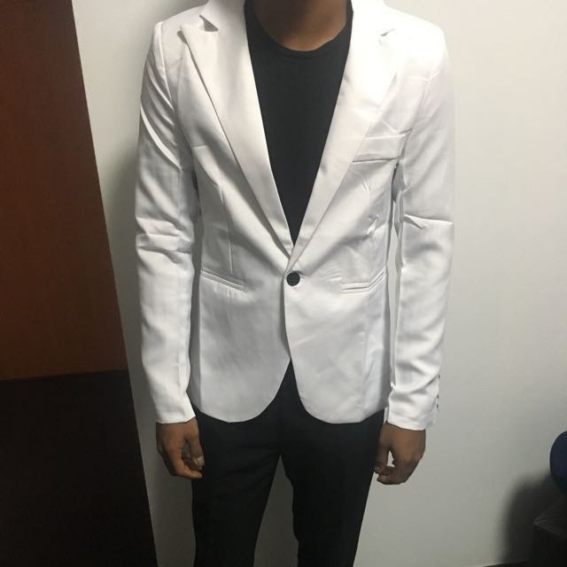 Blazer for men white clearance
