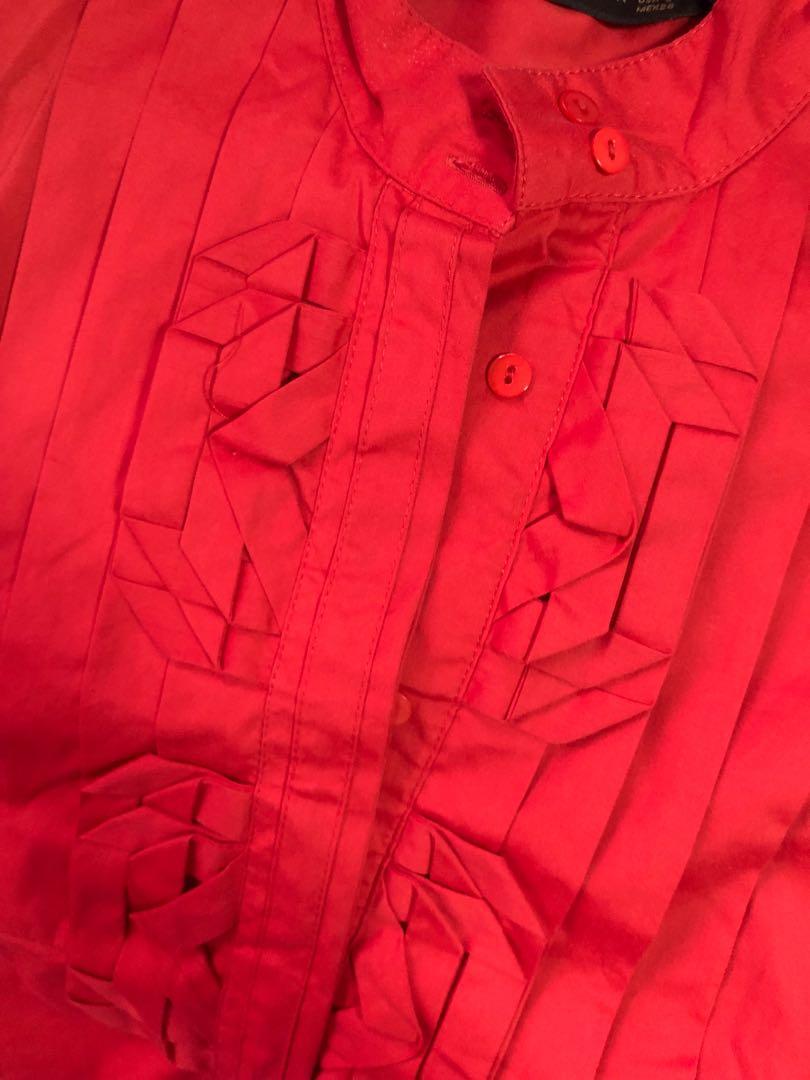 Zara Red Top Blouse (Category: Blouses) located in Manila. Submitted by arquila (Listing ID 232631230, Image 2). Description: Zara Red Sleeveless Top Blouse Used twice. Good condition.