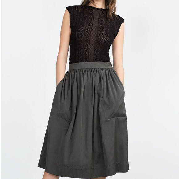 Zara taffeta skirt clearance