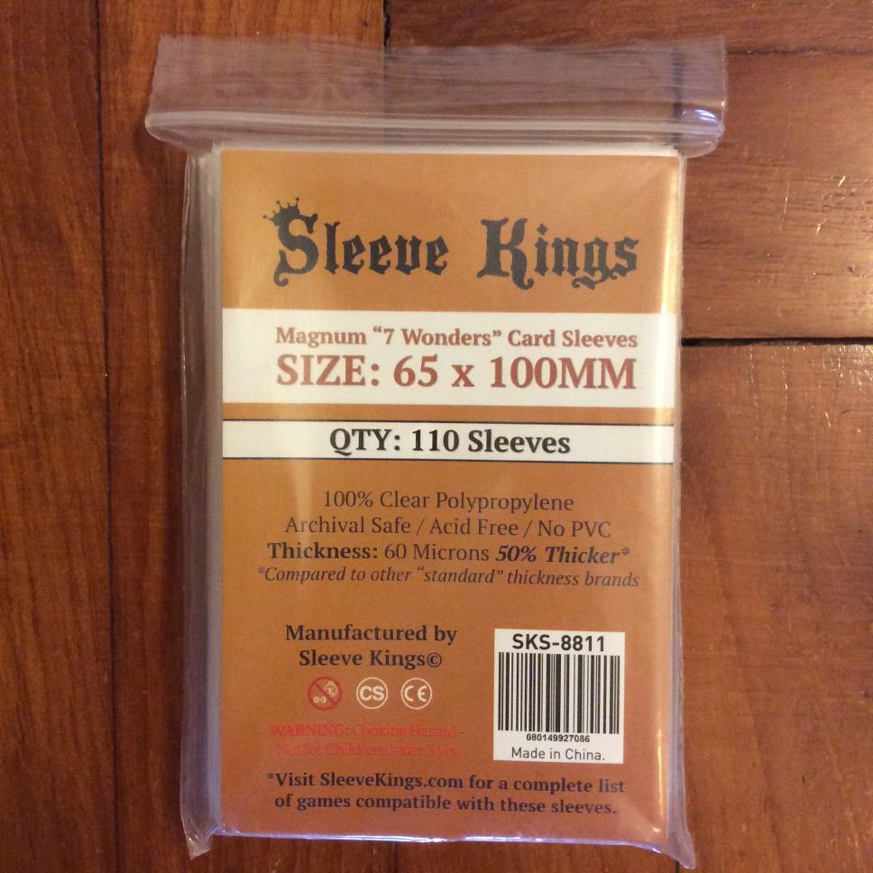 110 Sleeve Kings 7 Wonders card sleeves 65x100mm, Hobbies & Toys, Toys & Games on Carousell