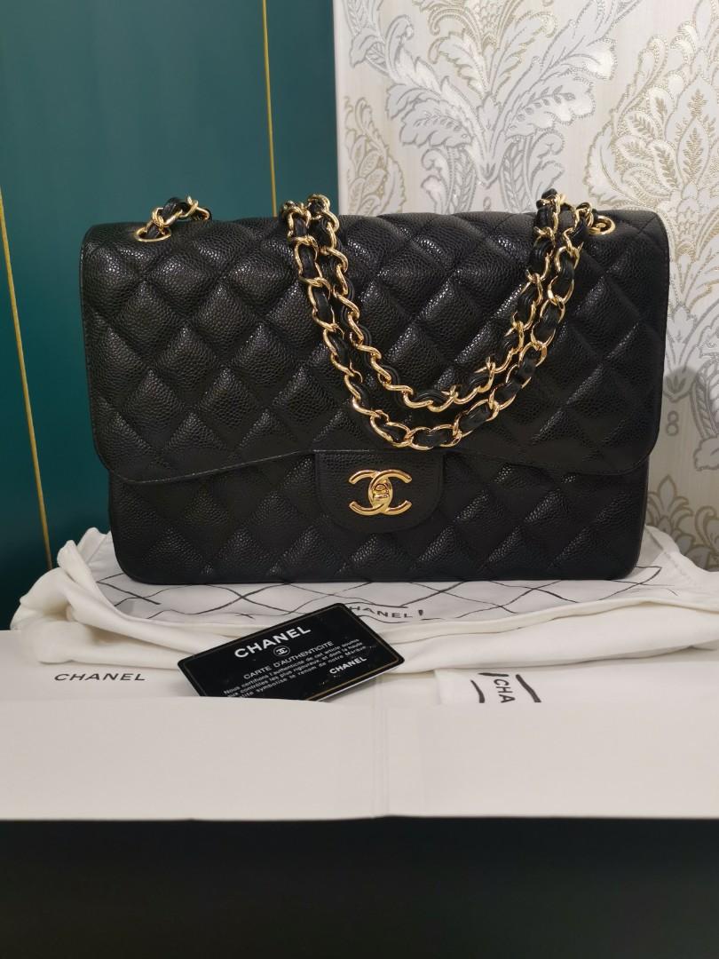 19 BNIB Chanel Jumbo Black Caviar with GHW