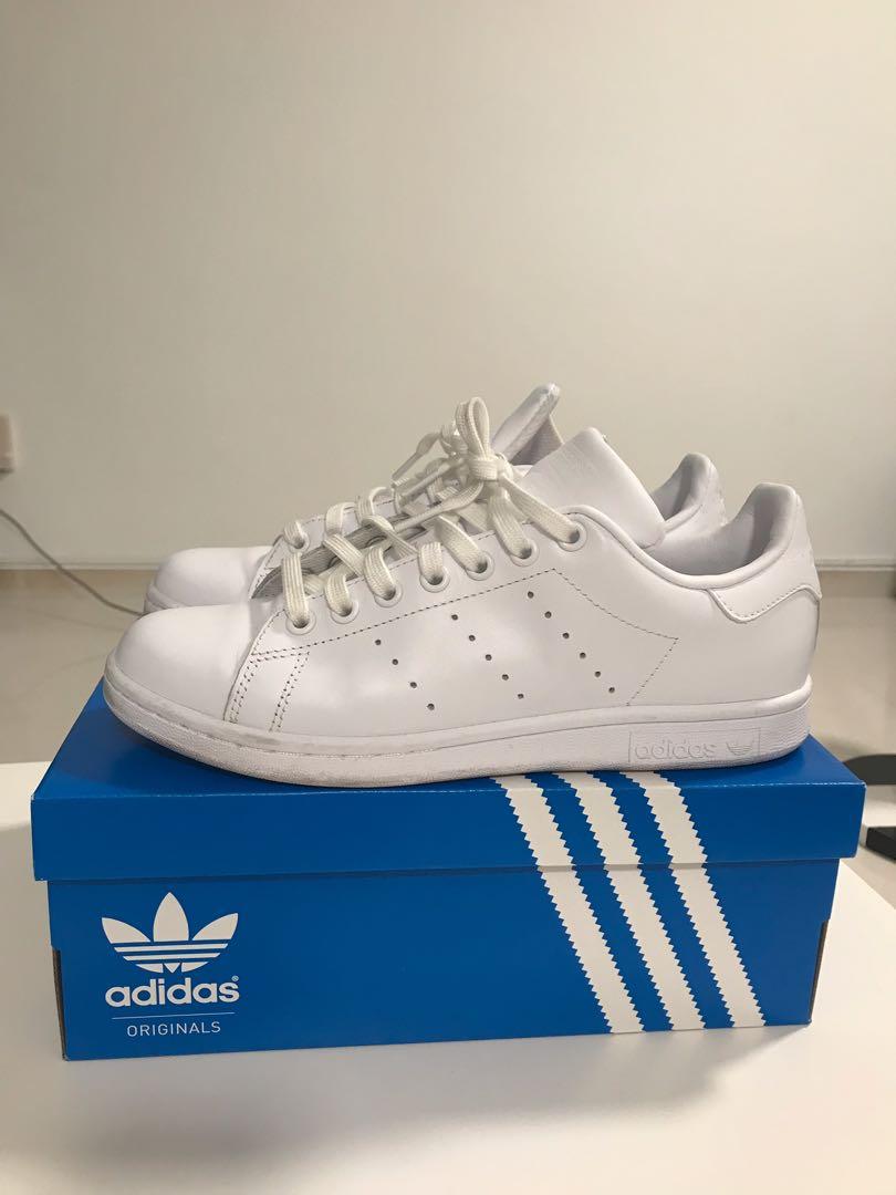 Adidas Stan Smith Pure White Uk 6 (One Month Old), Men'S Fashion, Footwear,  Sneakers On Carousell
