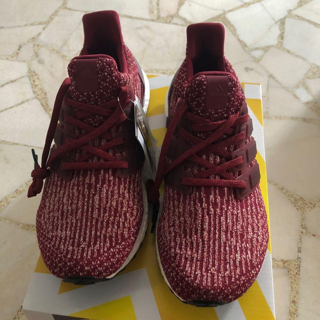 Adidas Ultra Boost burgundy Men s Fashion Footwear Sneakers on