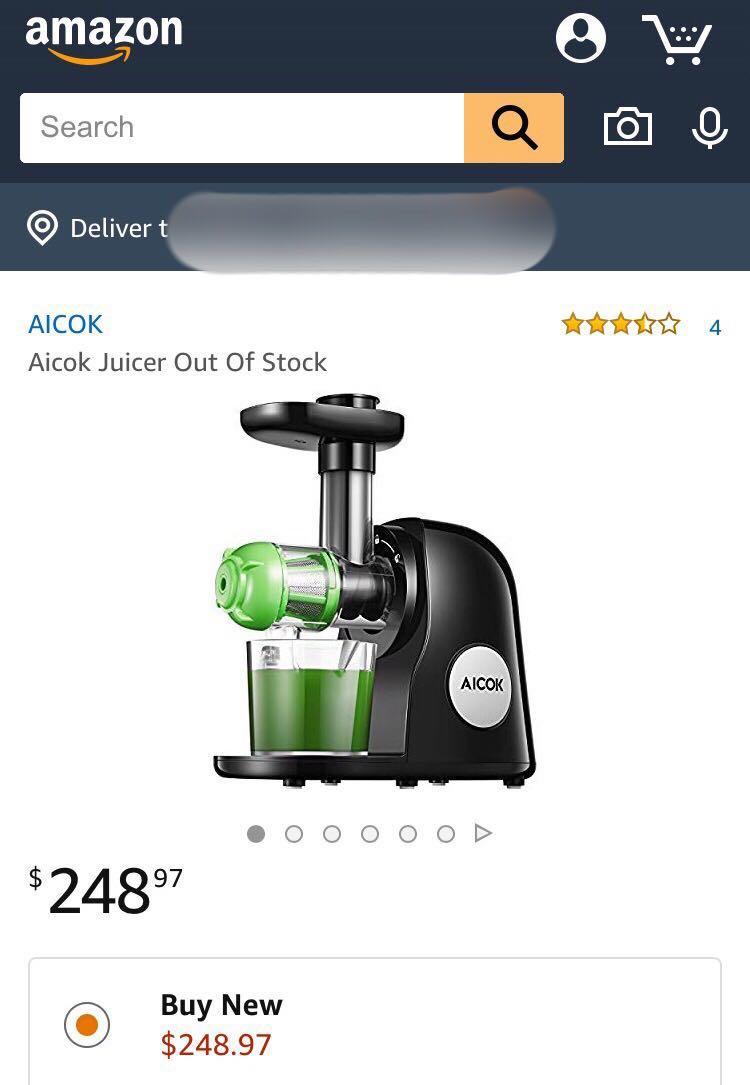 Aicok Slow Masticating Juicer (AMR521), TV & Home Appliances, Kitchen