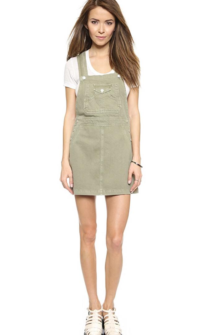 Alexa Chung x AG Gillian Overall Dress Women s Fashion Dresses