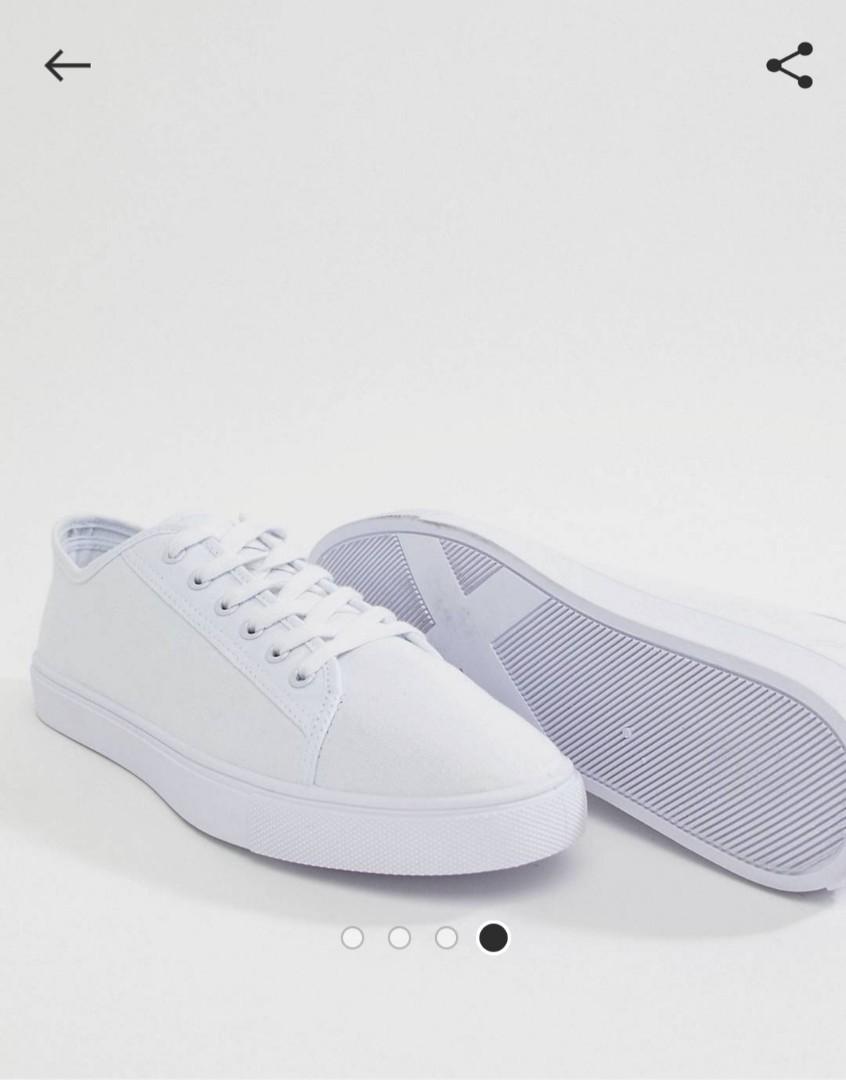 asos design white trainers