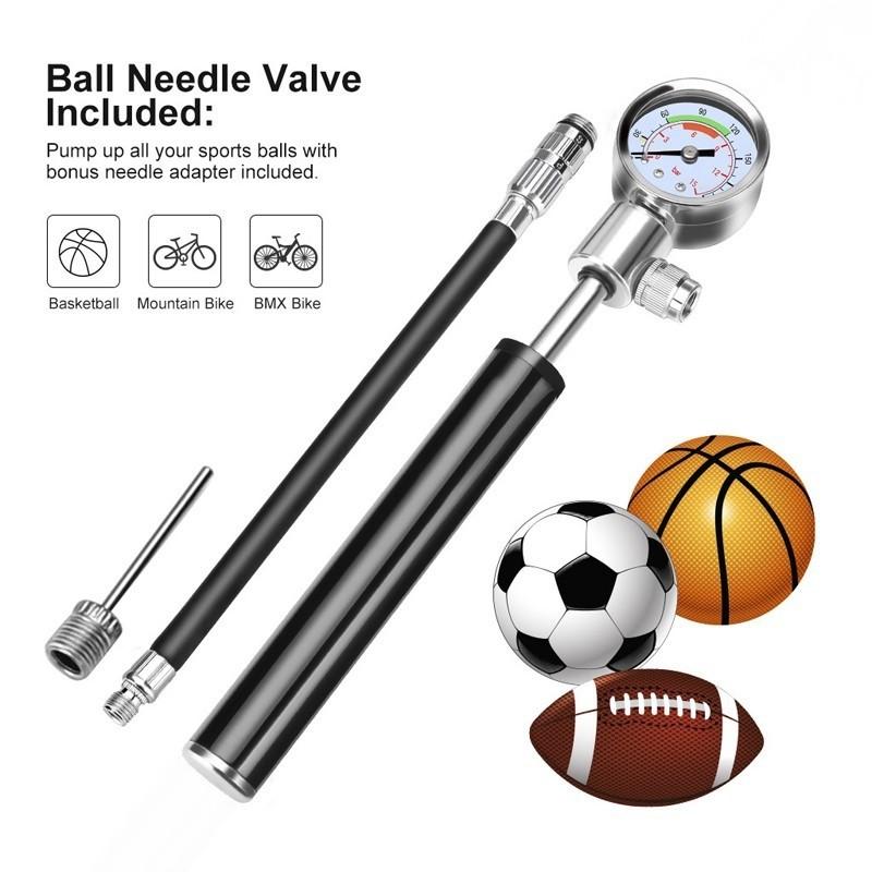 Basketball Hand High Pressure Ball Tire Inflator Mini Bicycle Pump MTB Bike