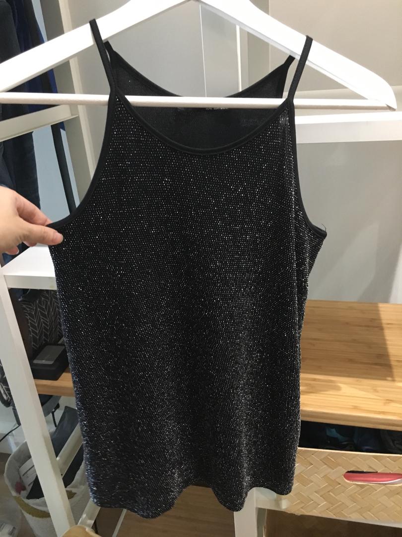 Black sparkly deals tank top