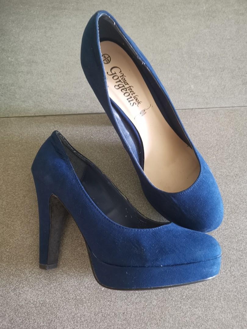 new look blue heels
