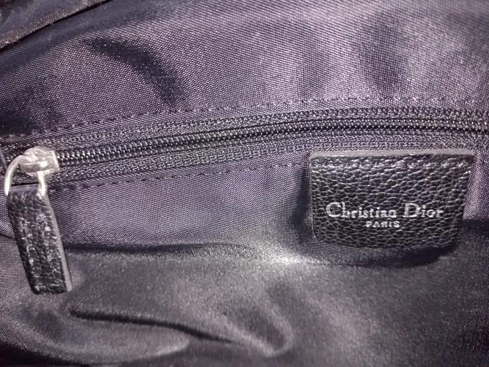 Christian Dior.. w/code, Ykk zipper, canvas embroidered flower frame