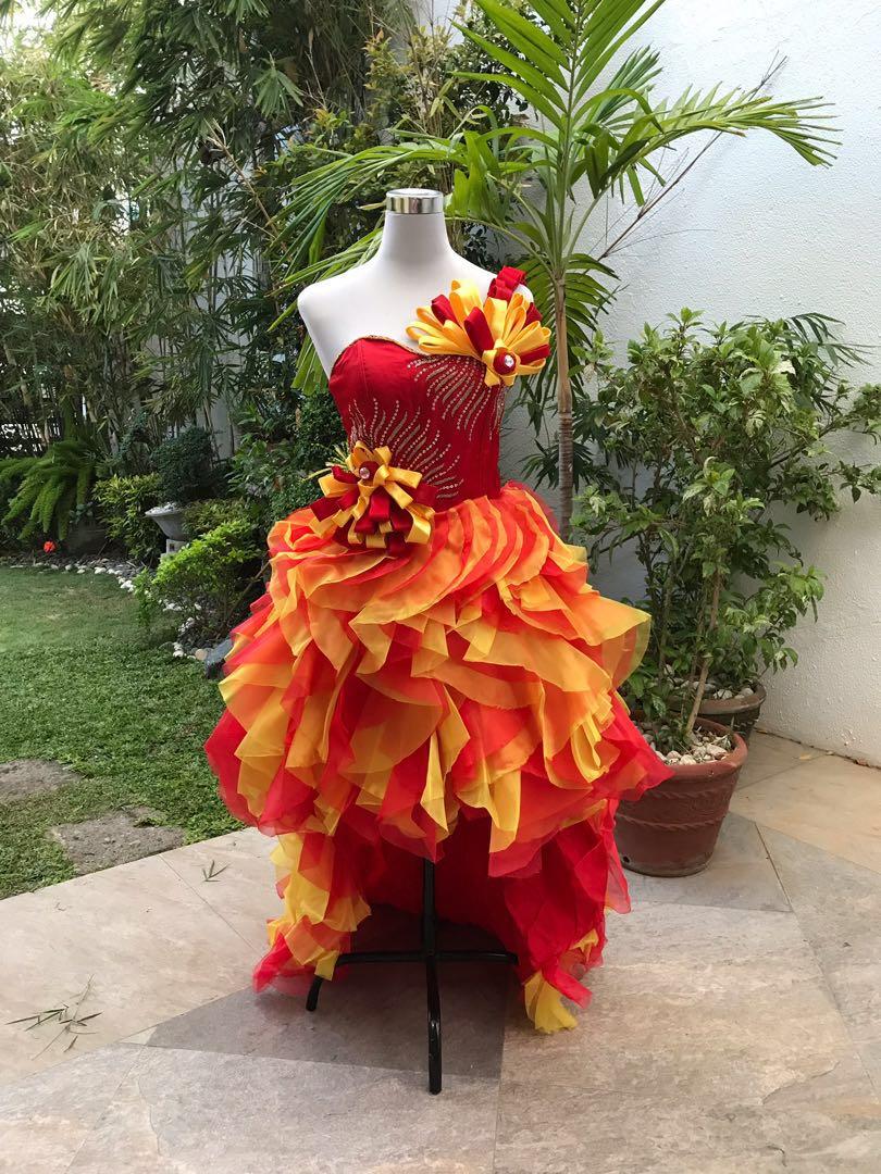 Fire red prom dress online