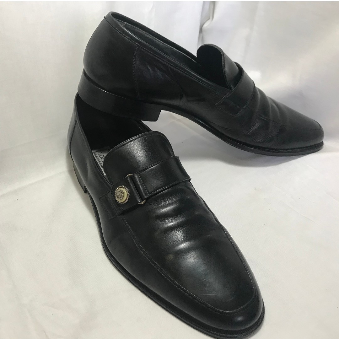 gianni versace slipon black leather shoe 1559778912 9ea9cb950