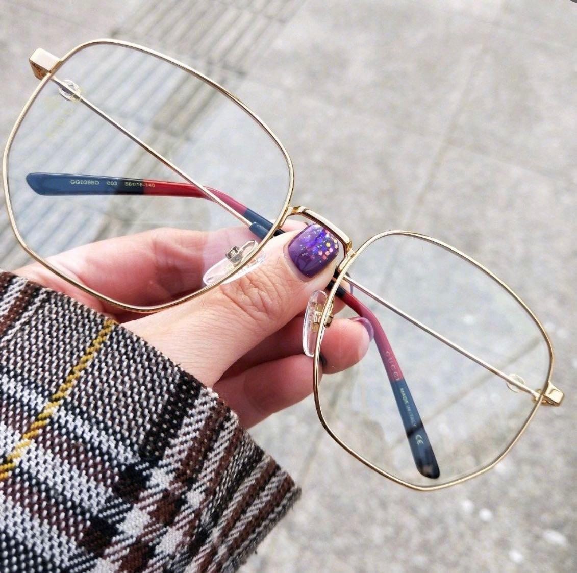 gucci eyewear hexagonal frame glasses