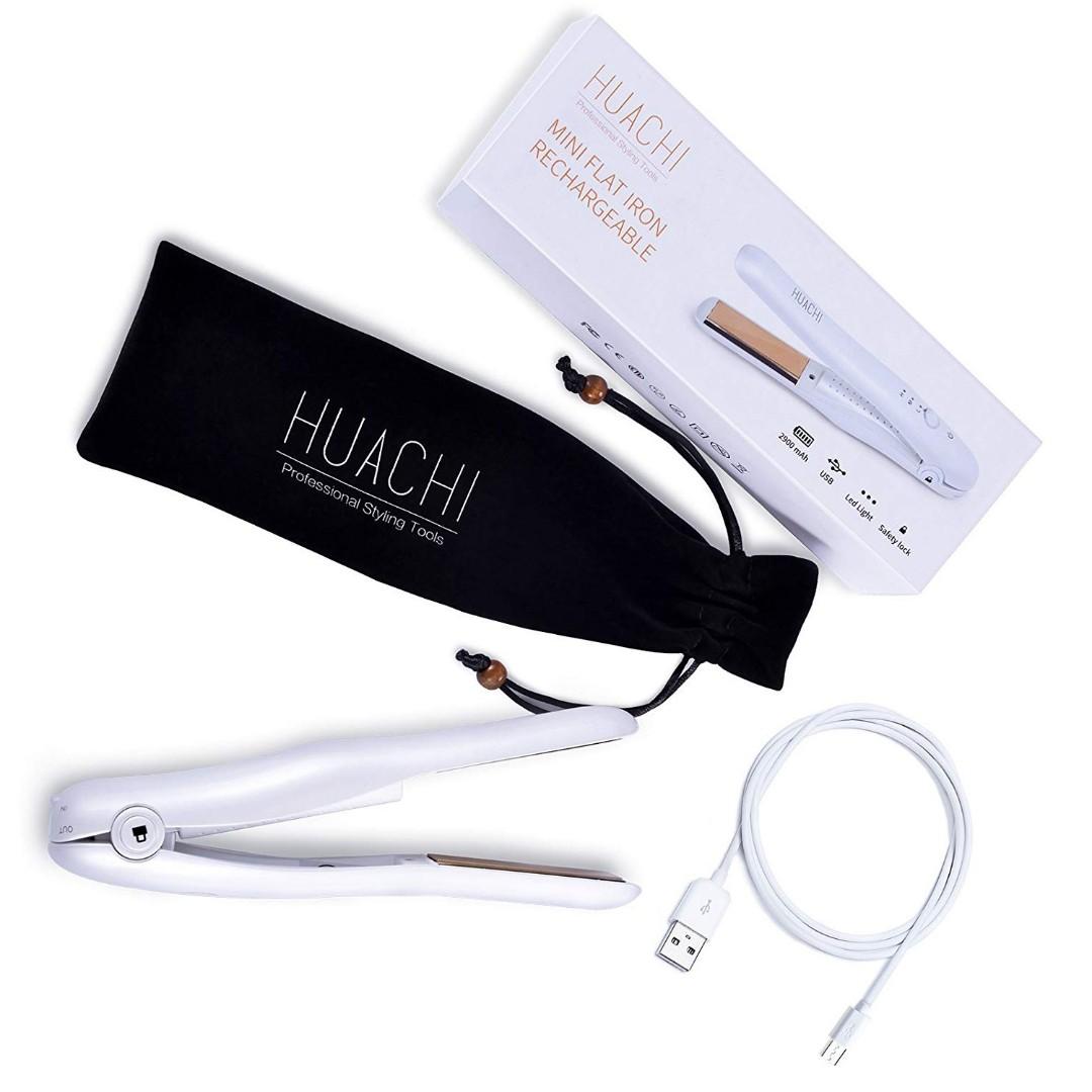 Huachi hair hot sale straightener rechargeable