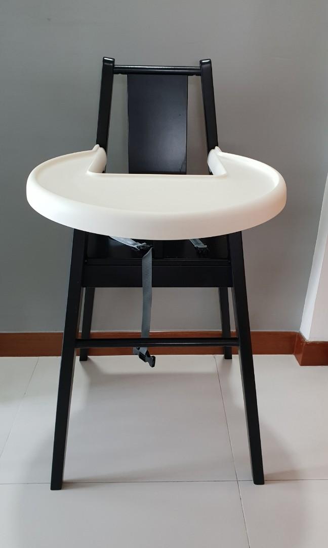 Ikea Wooden High Chair Babies Kids Nursing Feeding On Carousell