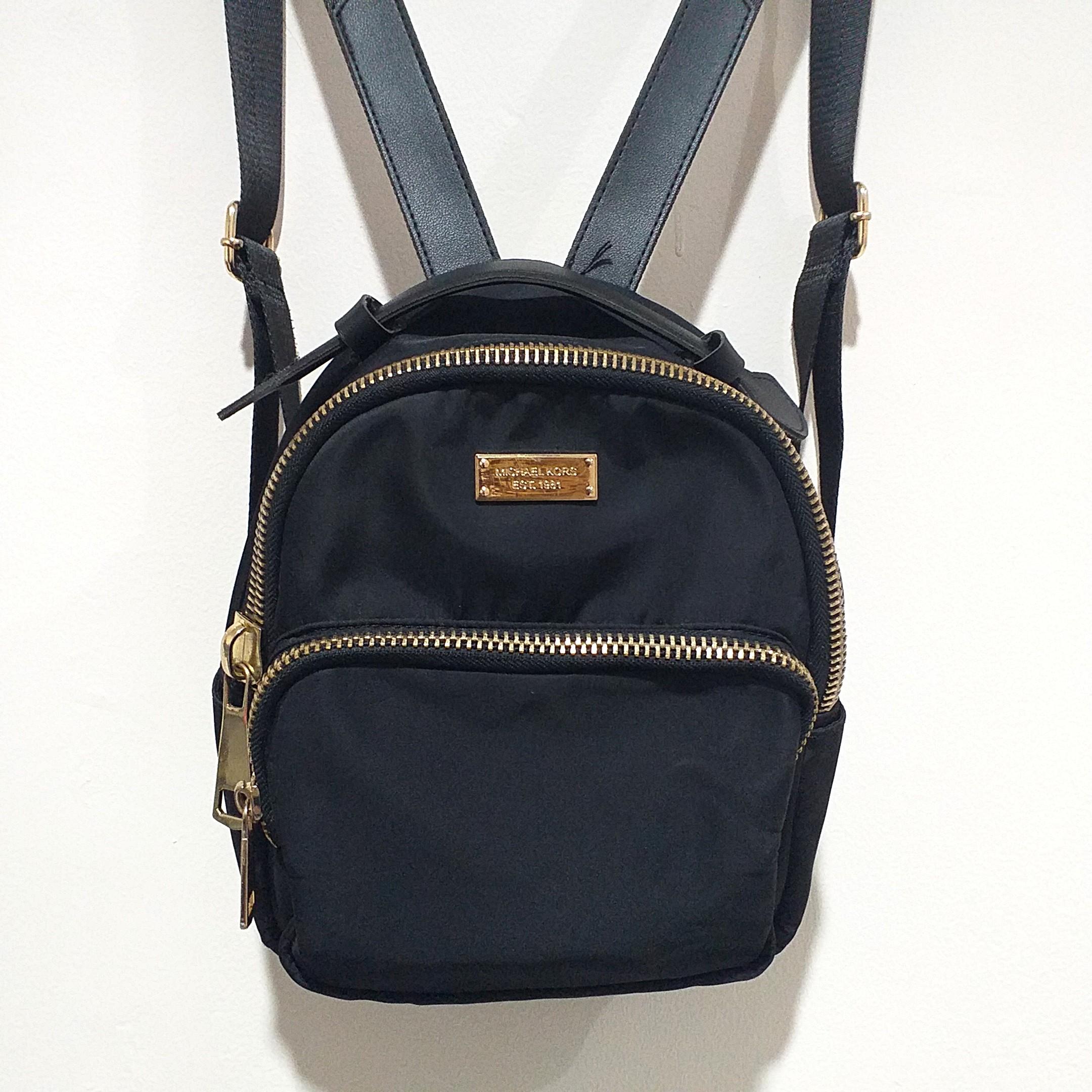 black michael kors mini backpack