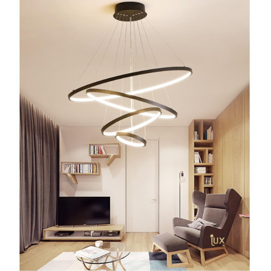 Modern Contemporary Halo Pendant Light Furniture Home Decor Lighting Supplies On Carousell