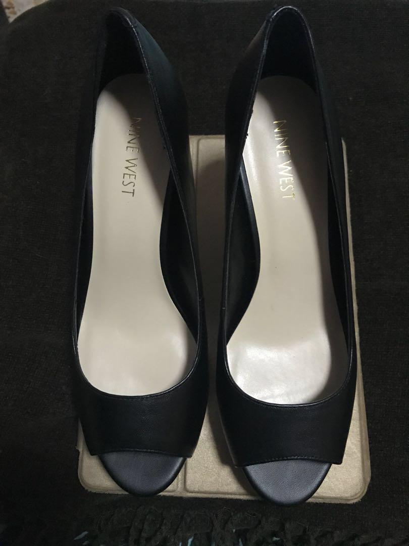nine west open toe heel shoes