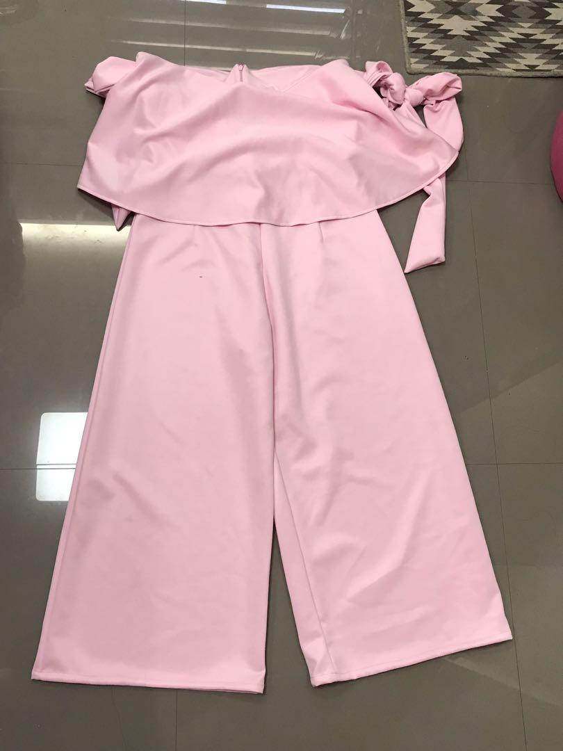pink plus jumpsuit
