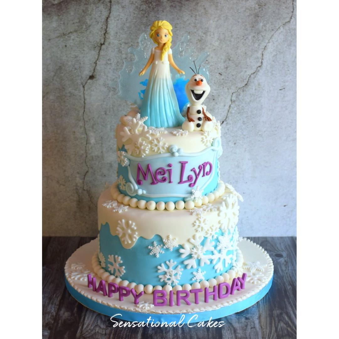 Princess El Winter Theme 3d Children Birthday Girl Design 3d