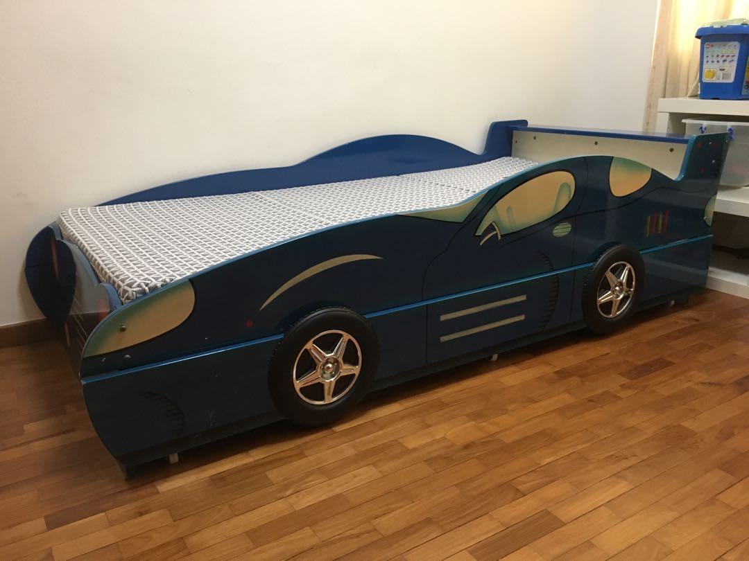 Race Car trundle bed, Furniture & Home Living, Furniture, Bed Frames & Mattresses on Carousell