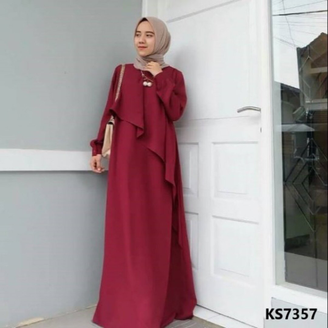 Maroon muslimah dress clearance