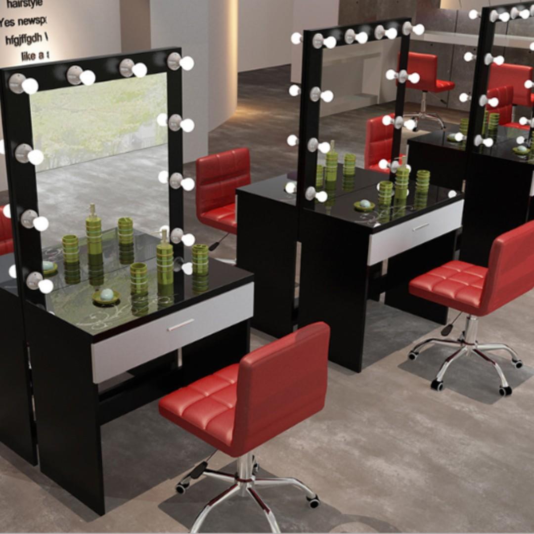 Salon make up table hair cut dressing 1 saloon, Furniture & Home Living,  Furniture, Tables & Sets on Carousell