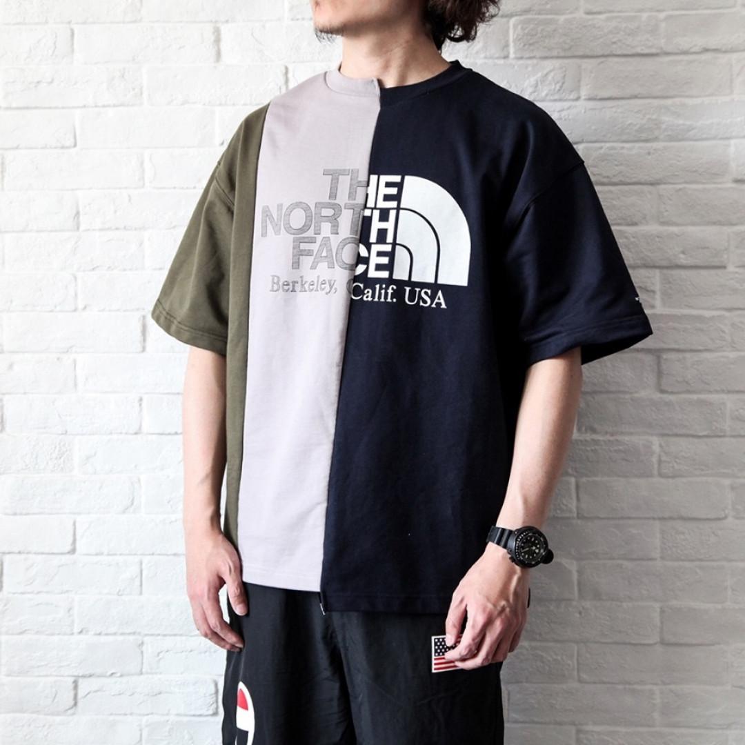 The north face purple label asymmetry logo tee deals