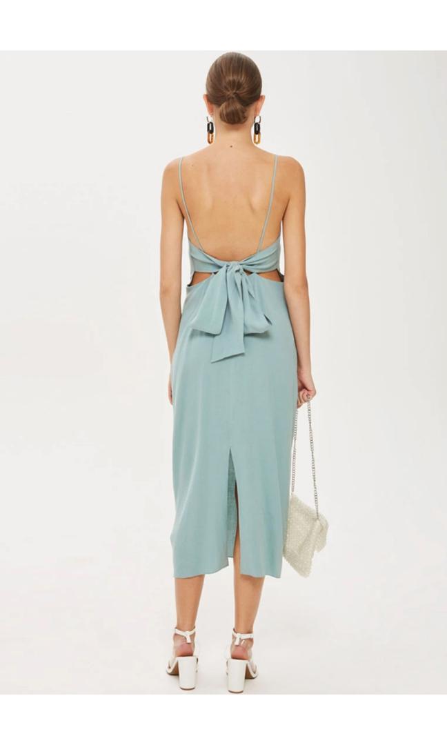 Topshop Tie Back Slip dress Mint Women s Fashion Tops Sleeveless on Carousell