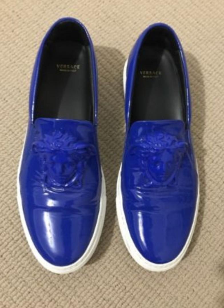 Versace sneakers blue on sale
