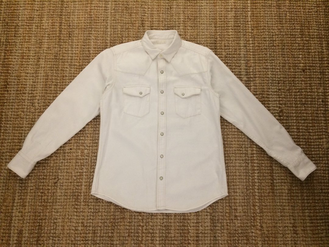 White denim western shirt 2025