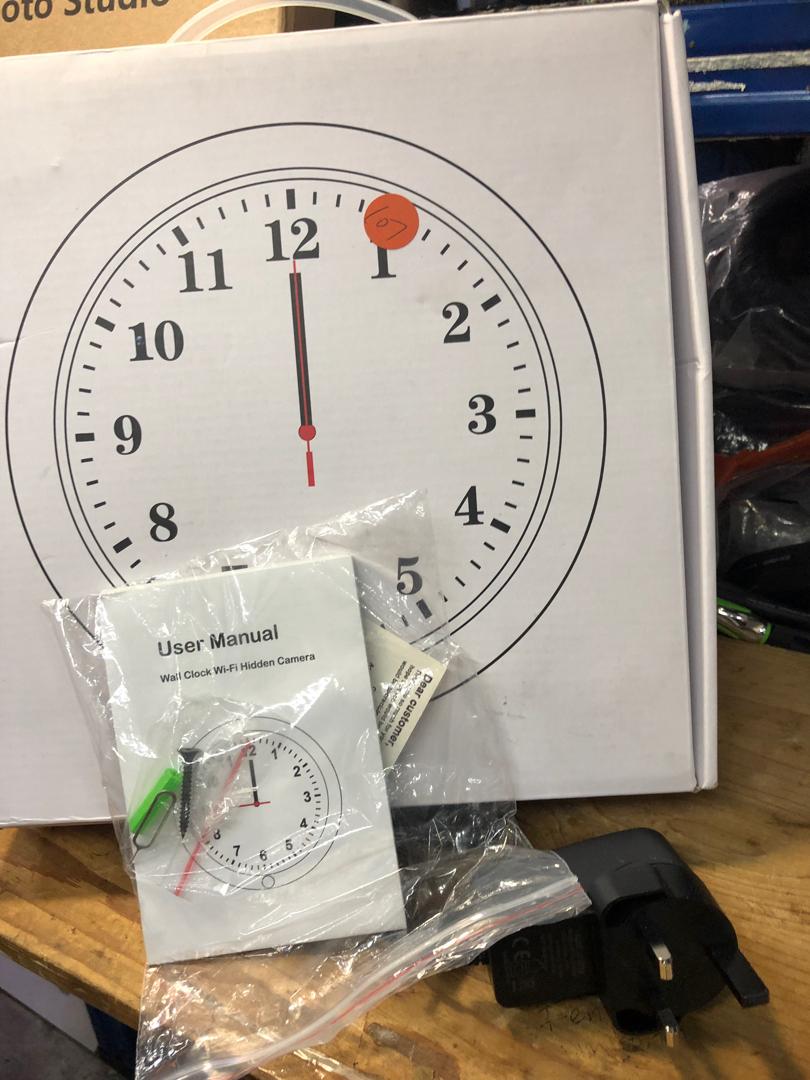 Wall clock camera, Everything Else on Carousell