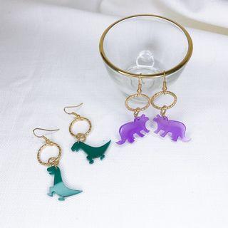 Dino Acryl- Dangle Earrings