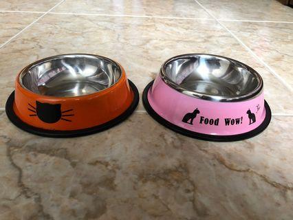 Stainless steel pet bowls