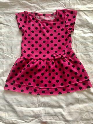 Dress anak polkadot
