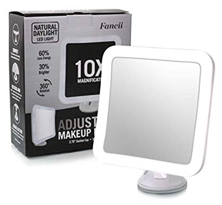 3031 Fancii 10x Magnifying Lighted Makeup Mirror Daylight Led Fancii 10x Magnifying Lighted Makeup