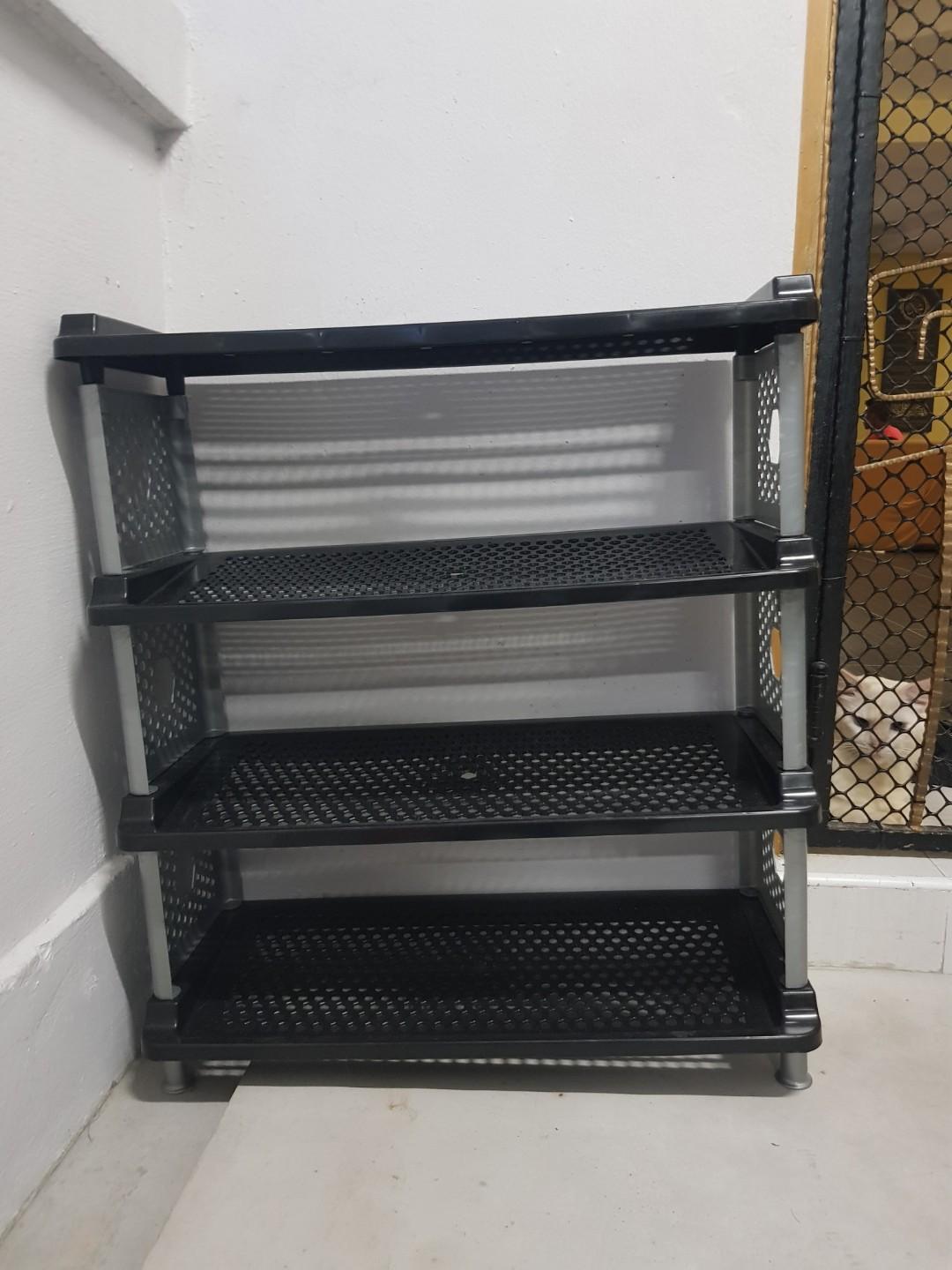 4 tier metal shoe rack on 4 Tier Shoe Rack 2 Weeks Old Furniture Shelves Drawers On Carousell