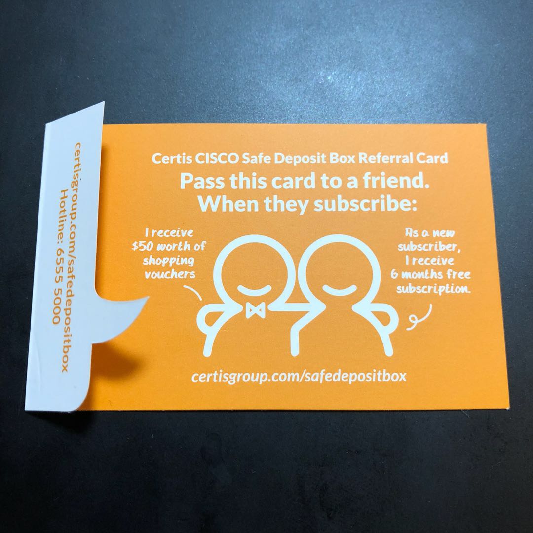 6 months free Certis Cisco Safe Deposit Box, Everything Else on Carousell