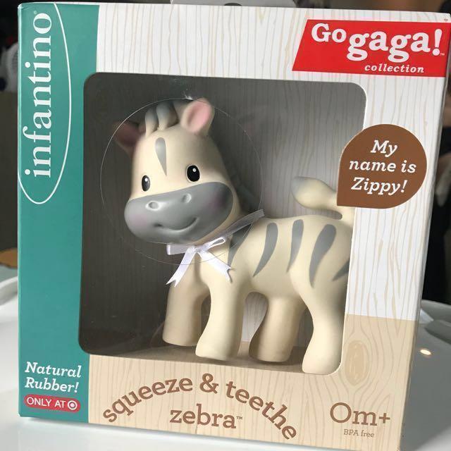 infantino zebra teether