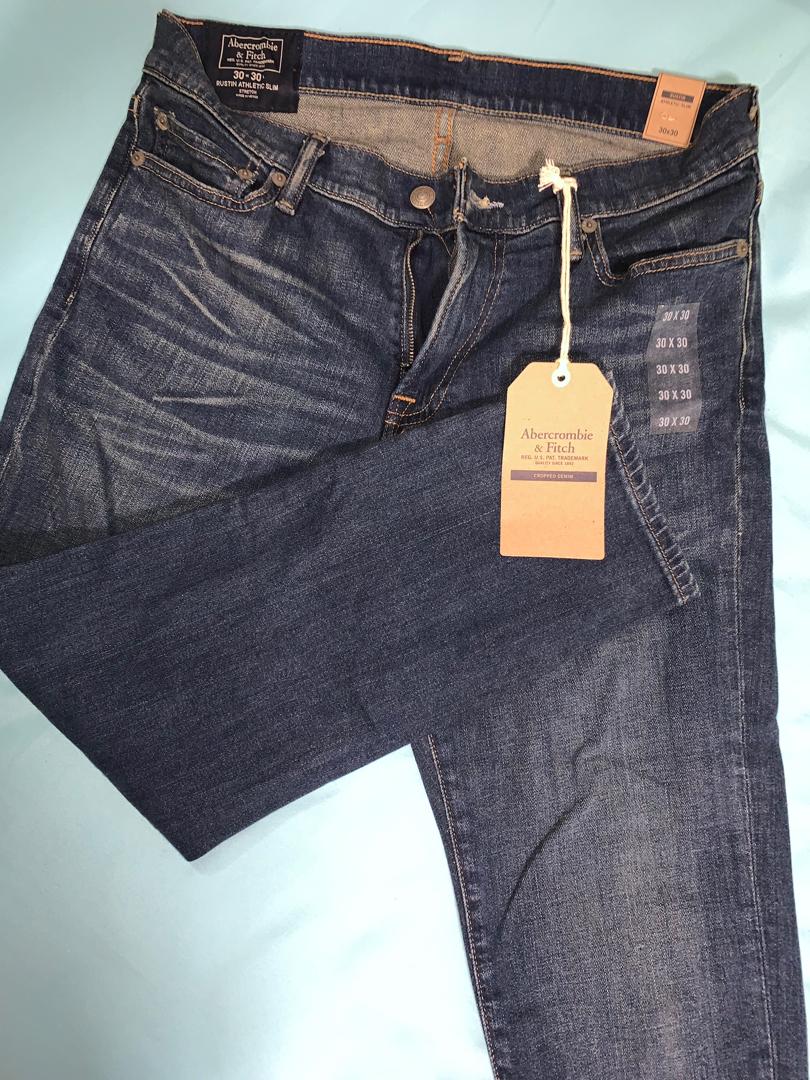 Au0026F Rustin Cropped Athletic Slim Jeans, Women's Fashion, Bottoms, Jeans u0026  Leggings on Carousell